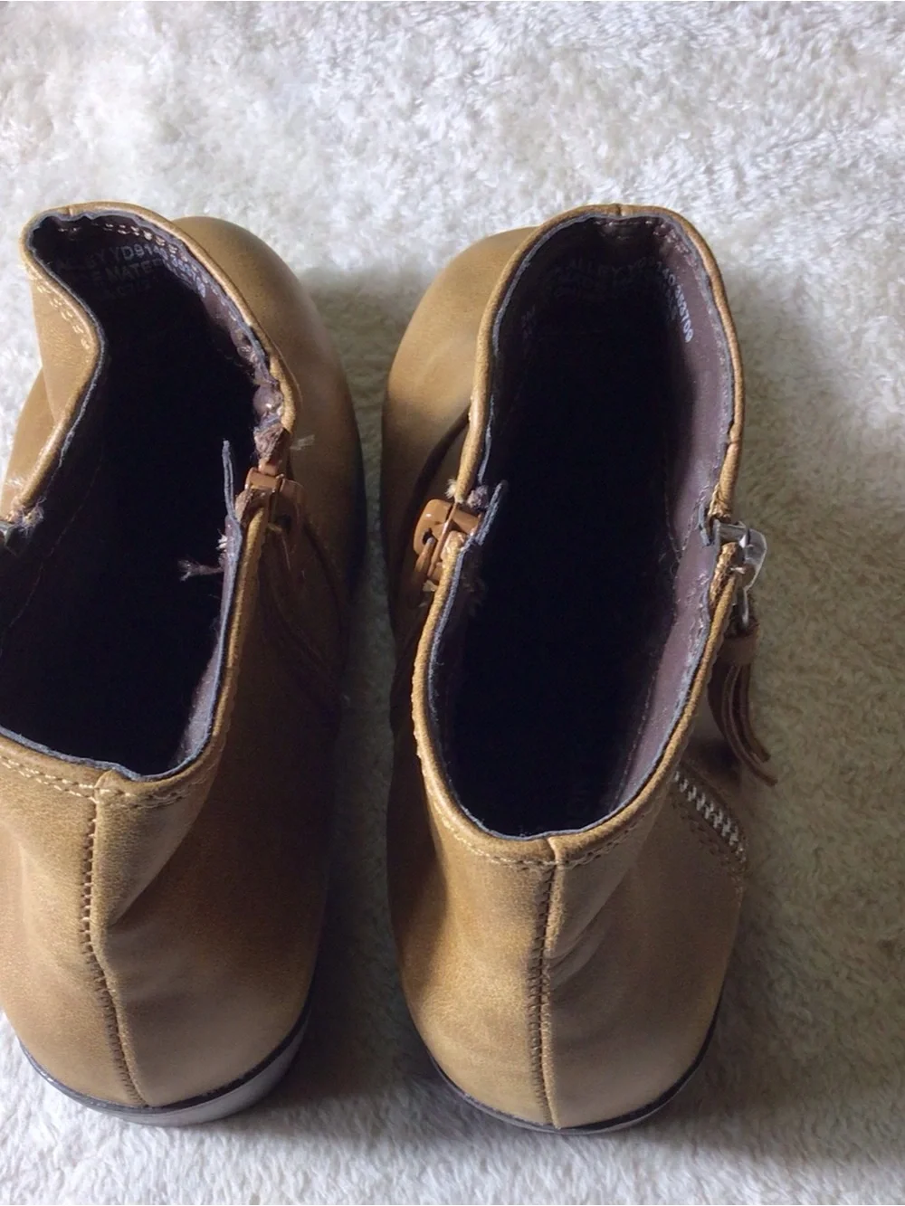 London Fog Kids Tan Ankle Boots